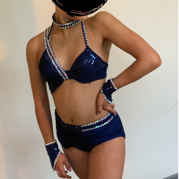 Navy Blue Jazz Dance Costume - Picture 1 of 5
